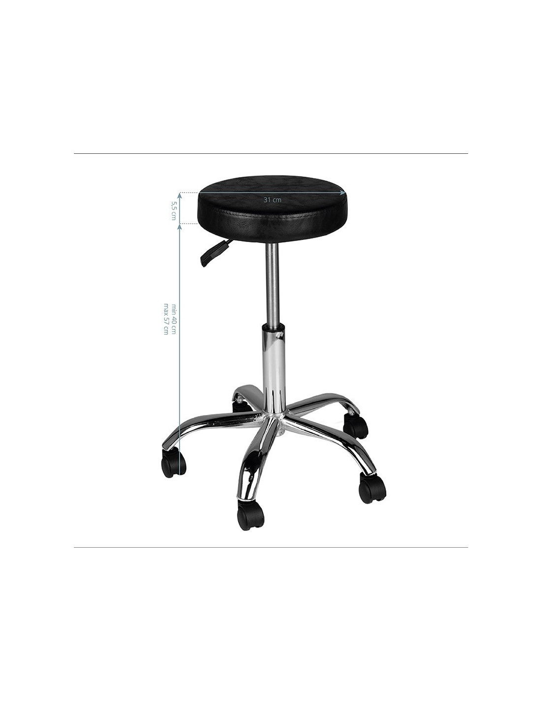 TABOURET COSMETIQUE AM-310 NOIR