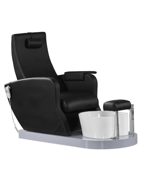 Fauteuil Pédicure Spa Massant  132920 Fauteuil spa pour pédicure noir avec pompe