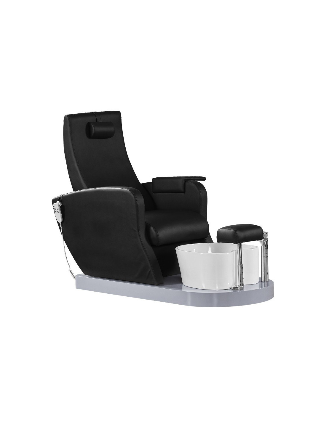 Fauteuil Pédicure Spa Massant  132920 Fauteuil spa pour pédicure noir avec pompe