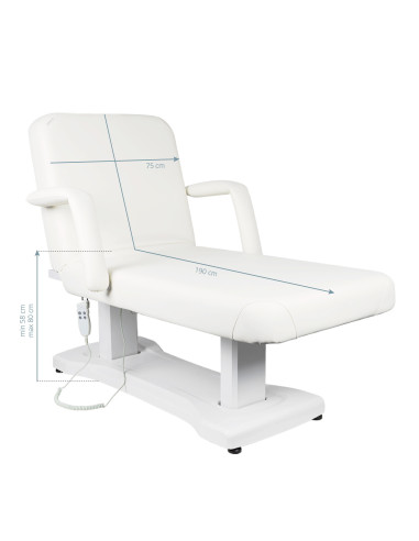 Table de Massage  131859 LIT D'ESTHÉTIQUE ÉLECTRIQUE POUR MASSAGE 3 MOTEURS BLANC 819A