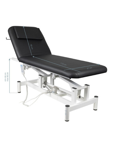 Artigo Associado 133202 CAMA ELÉTRICA DE MASSAGEM 079 1 MOTOR PRETO