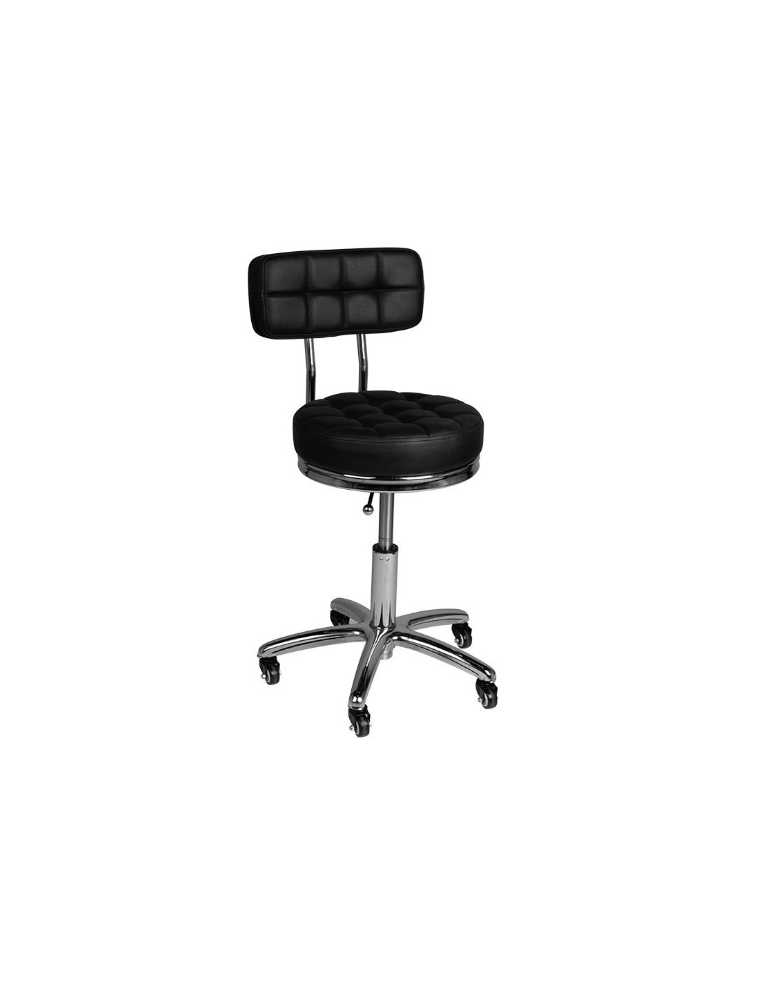 Taburete con ruedas AM-877 NEGRO