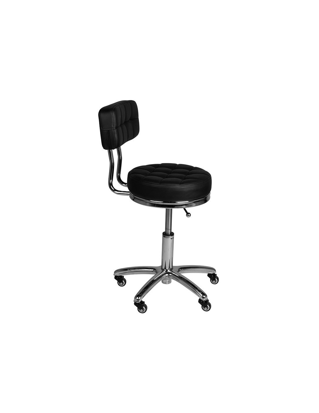 AM-877 BLACK Rolling Stool