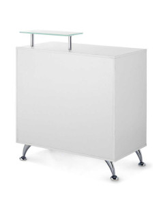 Comptoir bureau d'accueil copper blanc