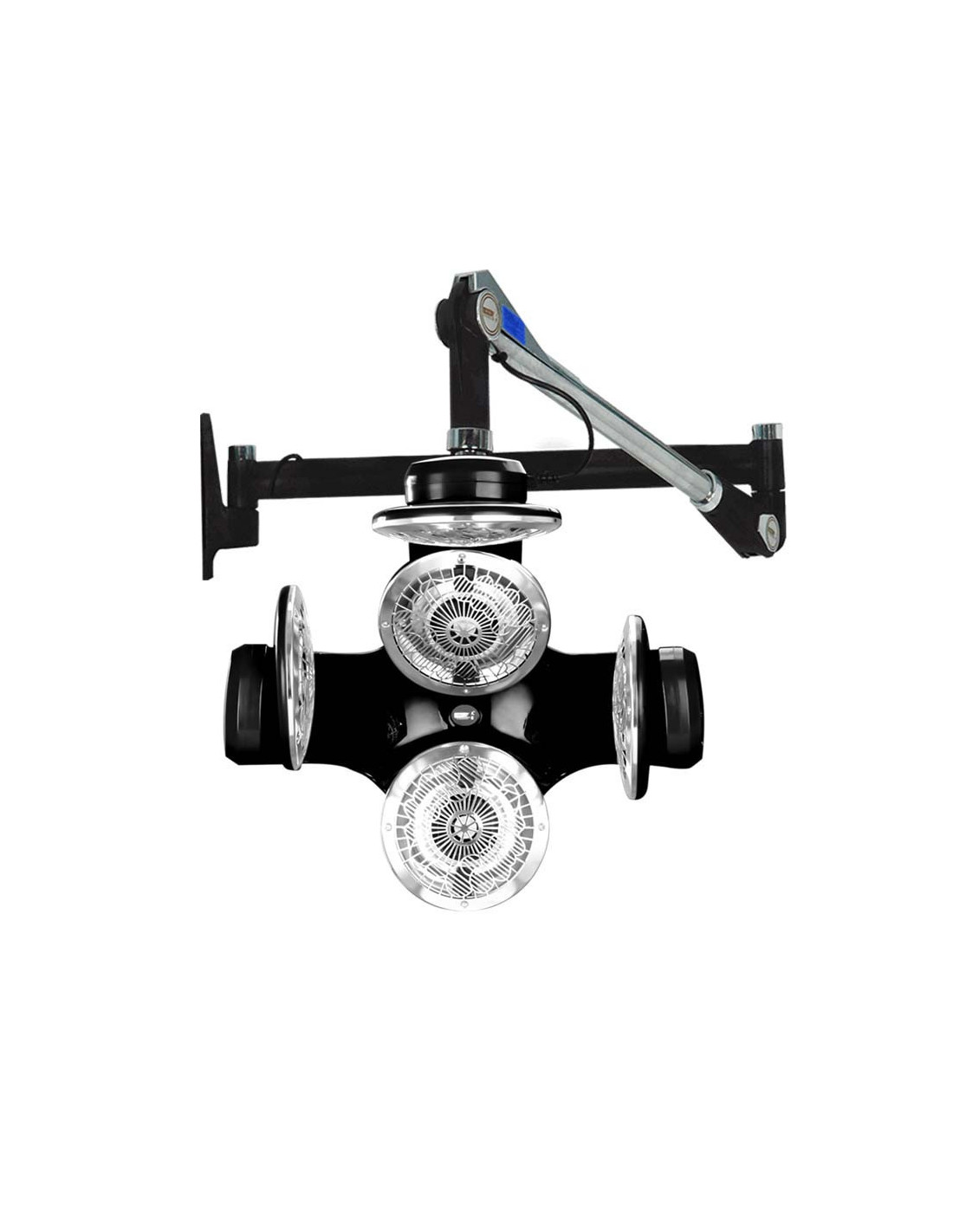 Climazon Infrarot-Quarzhelm zur Wandmontage auf schwarzem Arm