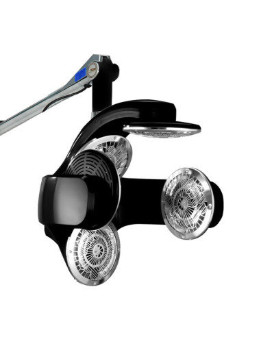 Climazon wall-mounted infrared quartz helmet on black arm