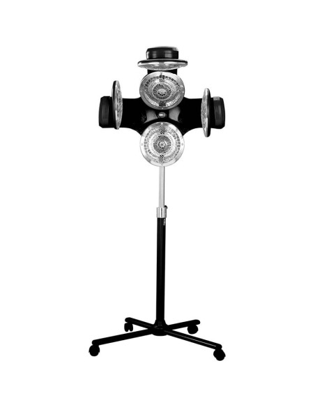 Capacete climazon de pé para cabeleireiro infraquartz preto