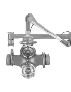 Climazon wall-mounted infrared quartz helmet on gray arm