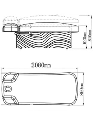 Lettino da massaggio riscaldato elettrico spa Lola marrone