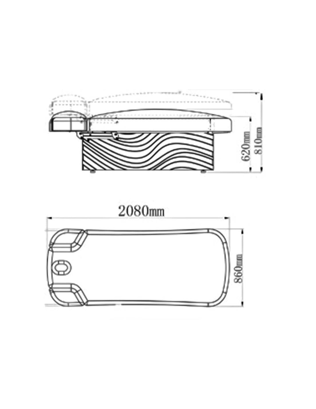 Lola, brązowe, elektryczne, podgrzewane łóżko do masażu spa