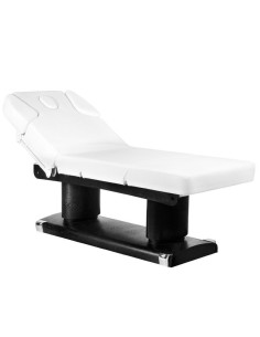 Lettino da spa elettrico Qaus bianco e nero con riscaldamento