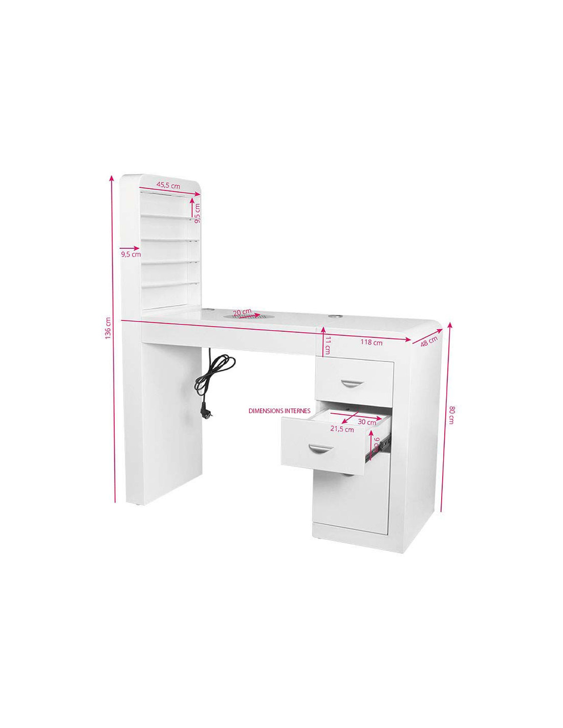 ALMA Professional Manicure Table Right Side