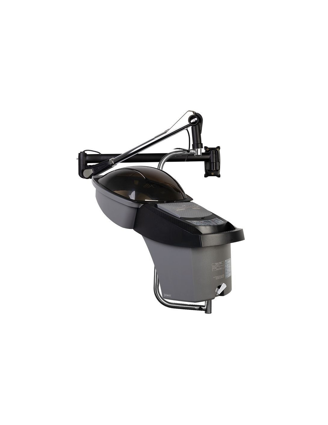 Casco de vapor sauna pared capilar peluquería plata negro con ozono activo 