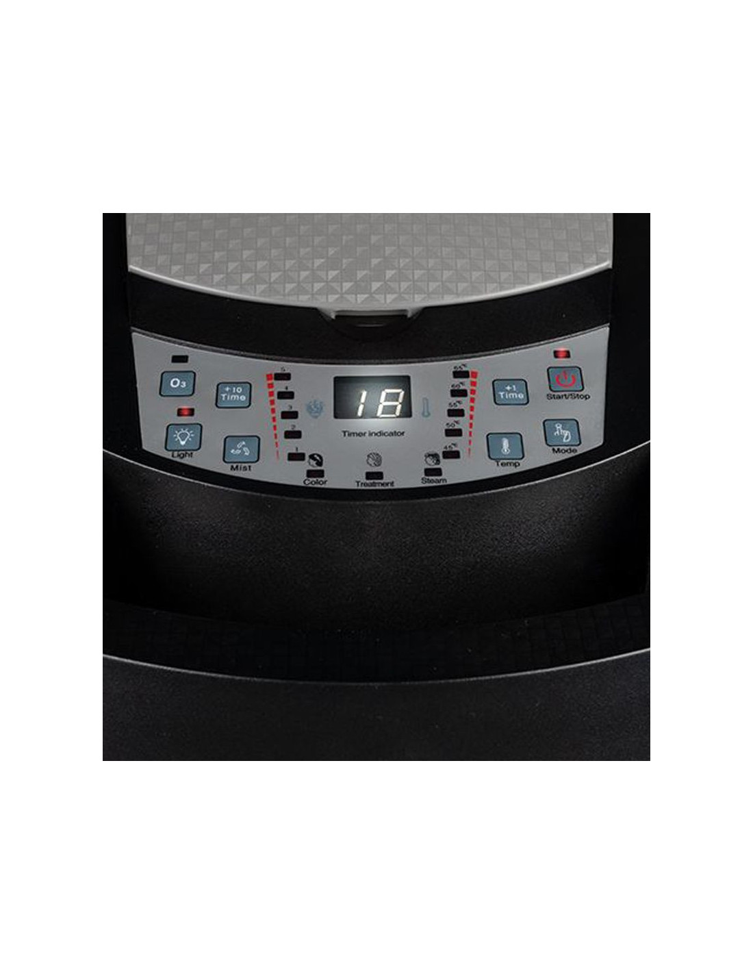 Casco de vapor sauna pared capilar peluquería plata negro con ozono activo 