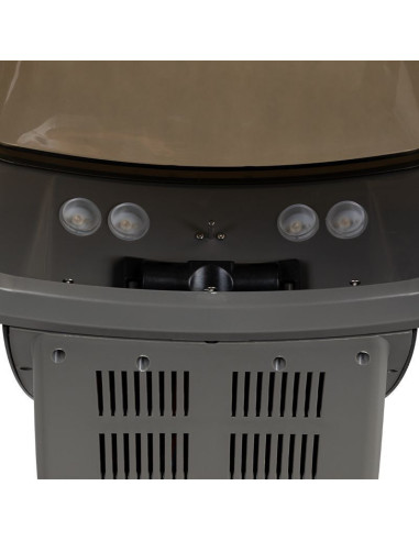 Capacete a vapor sauna cabelo parede cabeleireiro prata preto com ozônio ativo 