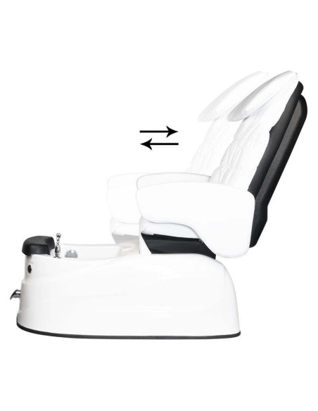 FAUTEUIL SPA PEDICURE AS-122 BLANC AVEC FONCTION DE MASSAGE