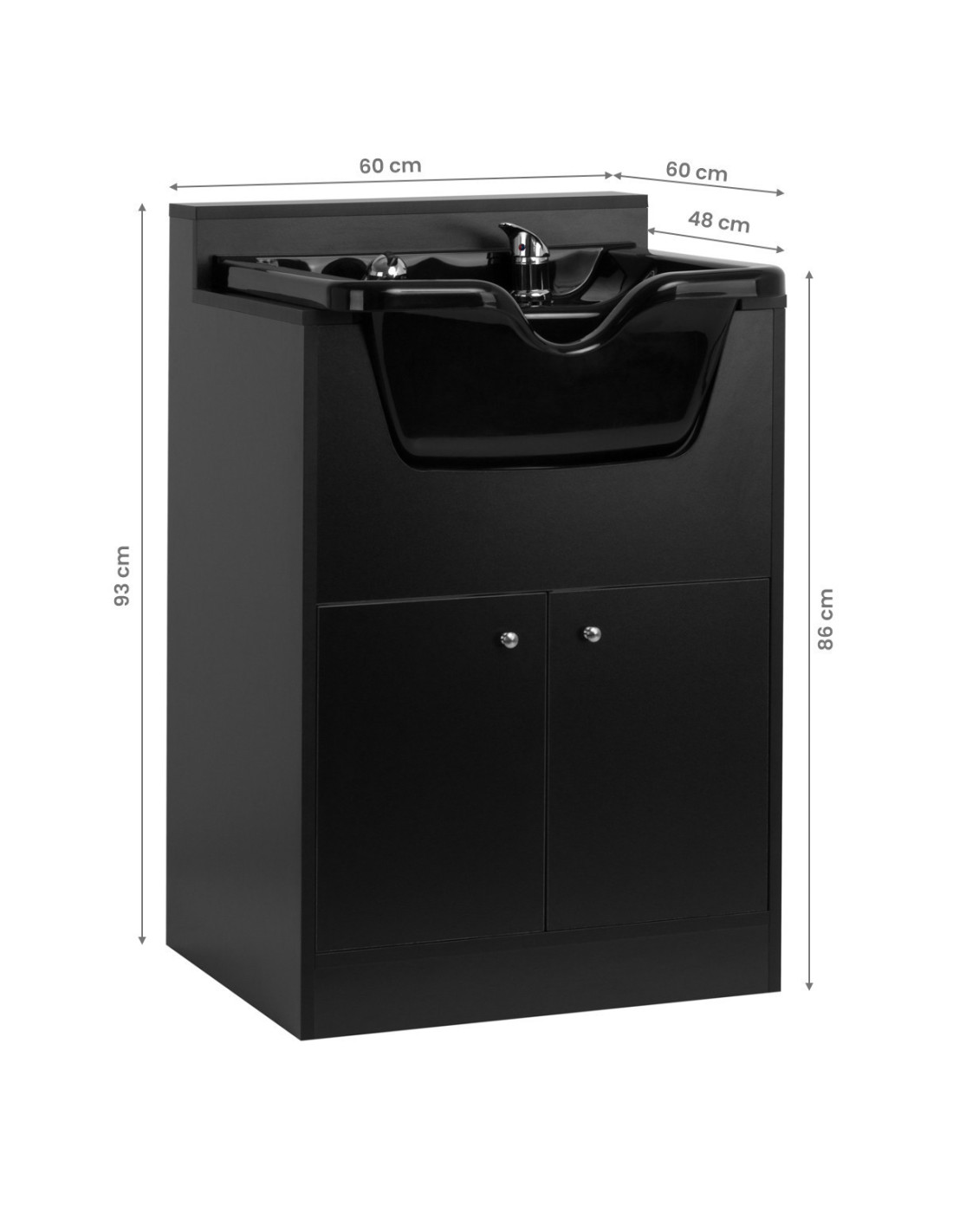 Shampoo basin barber washing station bb06 black