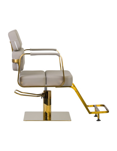Porto grey gold hairdressing chair {attributes}