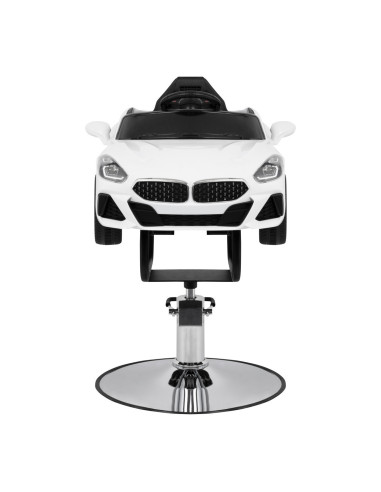 Children's hairdressing chair, white bamboo car