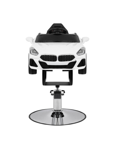 Children's hairdressing chair, white bamboo car