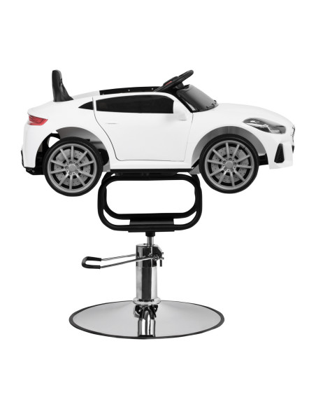 Cadeira de cabeleireiro infantil em forma de carro de bambu branco