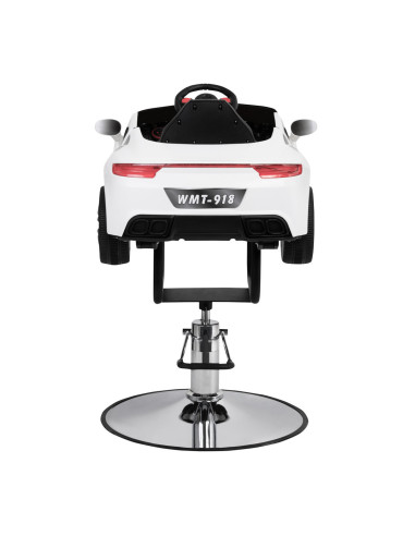 Children's hairdressing chair, white bamboo car