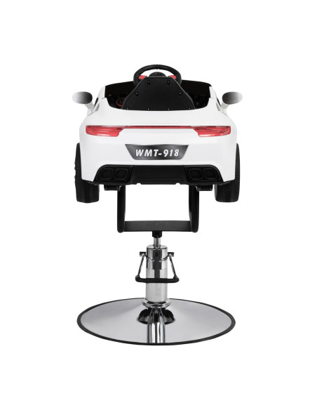 Children's hairdressing chair, white bamboo car