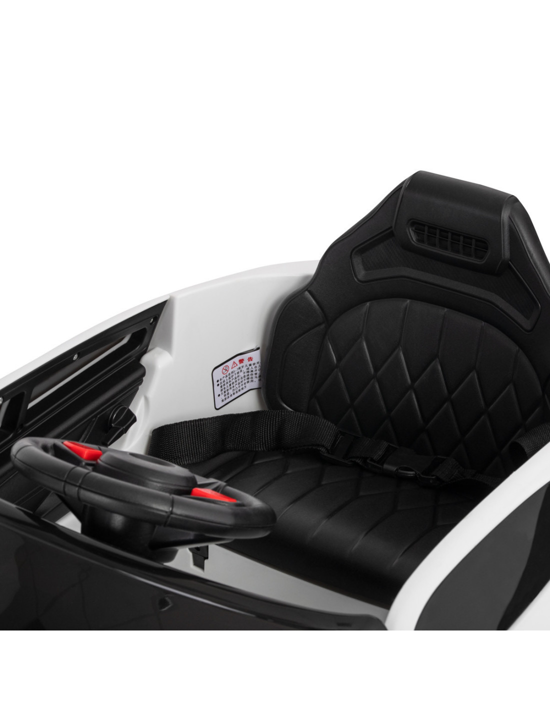 Cadeira de cabeleireiro infantil em forma de carro de bambu branco