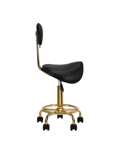 Caster stool 140906 Aesthetic stools 6001g black gold