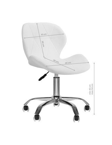 TABORET KOSMETYCZNY QS-06 BIAŁY 