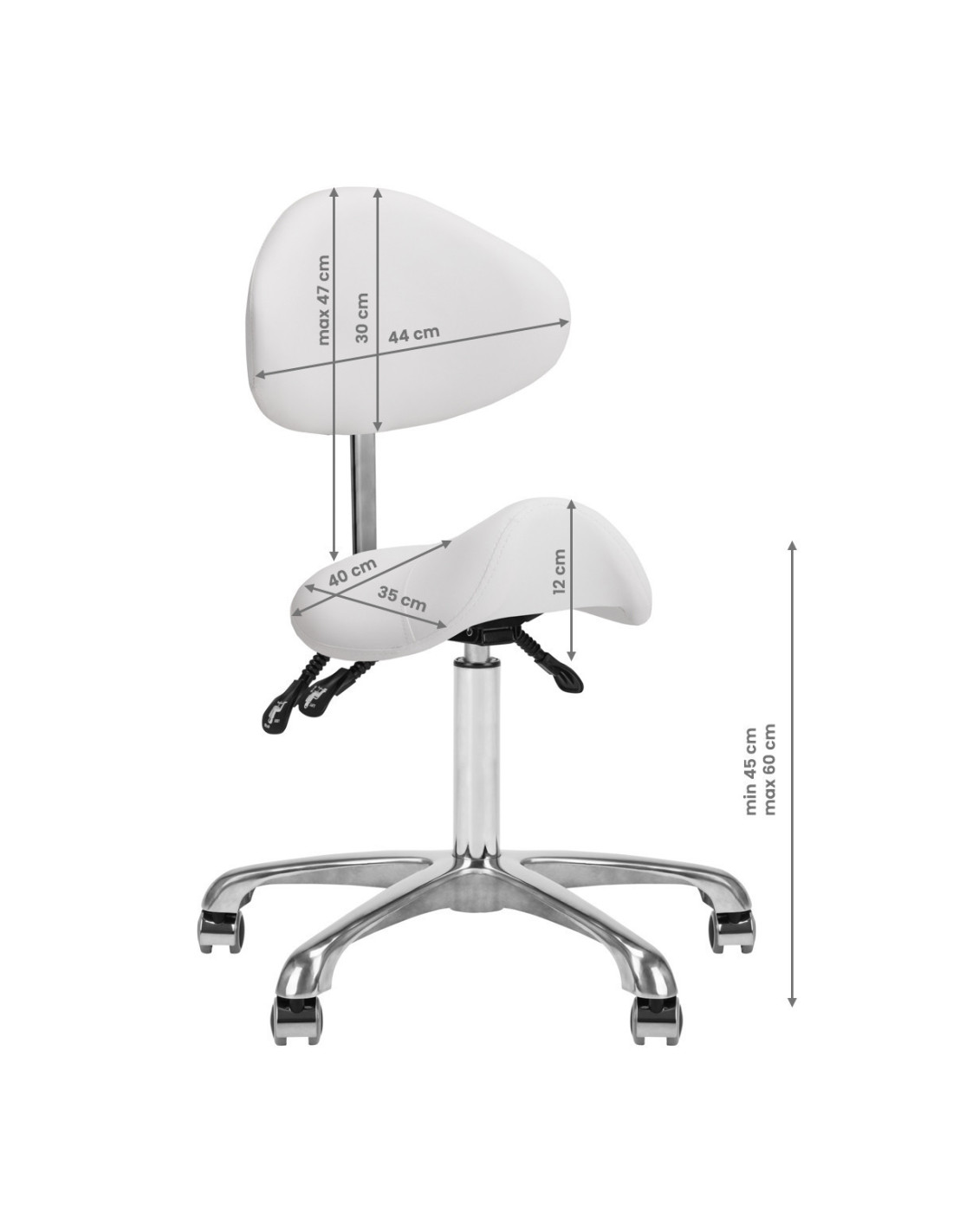 TABORET KOSMETYCZNY 1004 GIOVANNI BIAŁY 