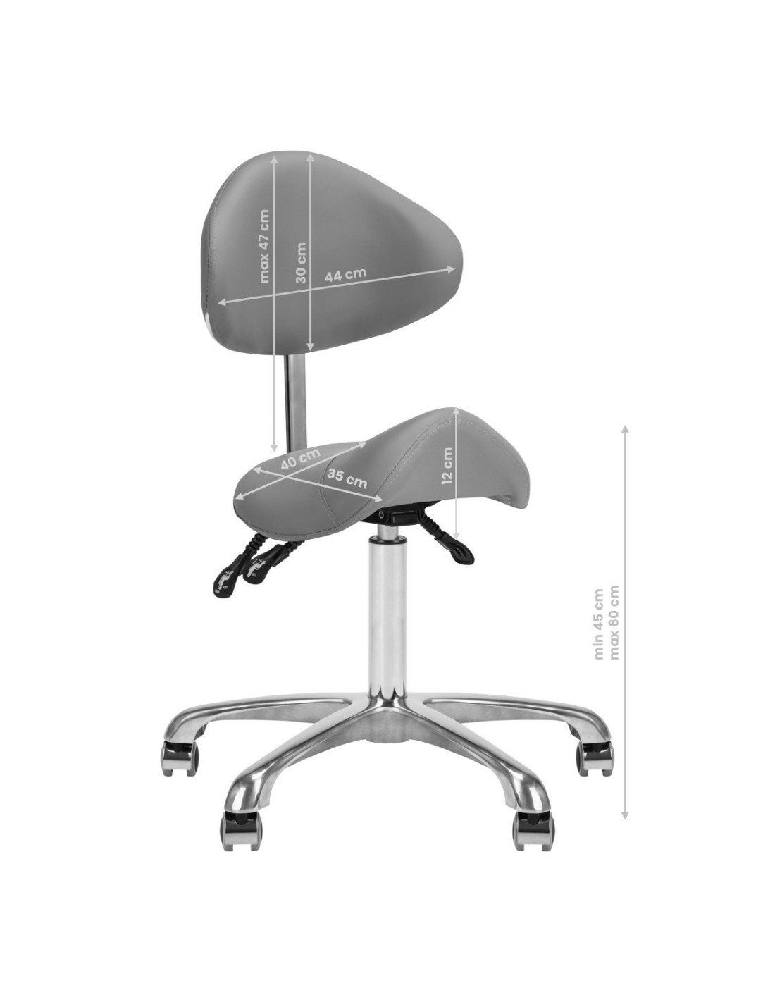 KOSMETYCZNY 1004 GIOVANNI SZARY SGABELLO