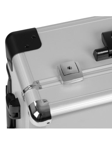 Trolley con specchio e lampadine t-27 argento