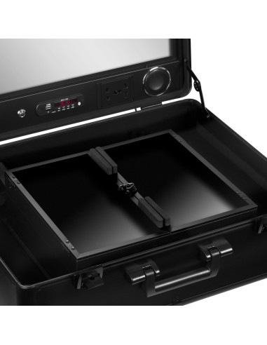 Tavoli da trucco Valigia 136922 Postazioni trucco portatili con altoparlanti LED USB