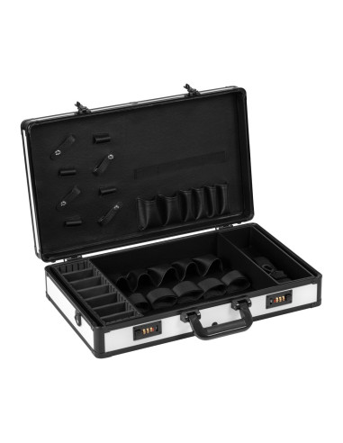 Valise de coiffure barber blanche et noire 