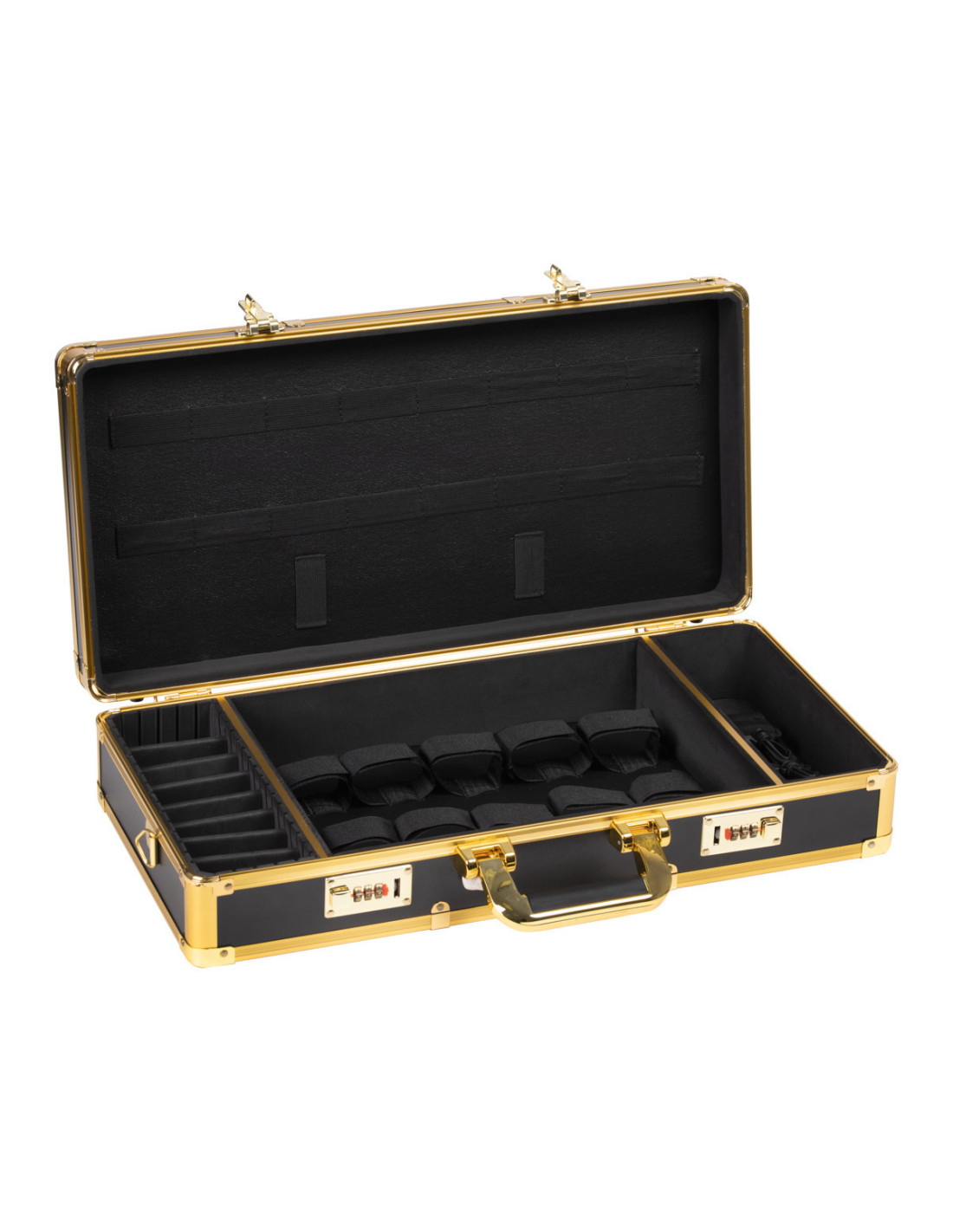 Black and gold barber hairdressing case