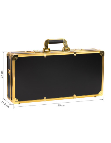 Black and gold barber hairdressing case