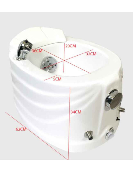 Bacia para banho de pés pedicure 000998 Bacias para banho de pés bacia de pedicure spa verniz preto