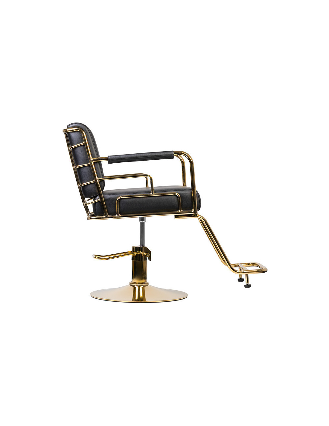 Prato gold-schwarzer Friseurstuhl {attributes}