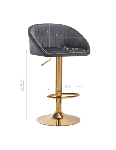 HOKER BAROWY QS-B16G AKSAMIT SZARY 