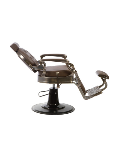 Silla de barbero vintage Florence para hombre, color bronce y marrón