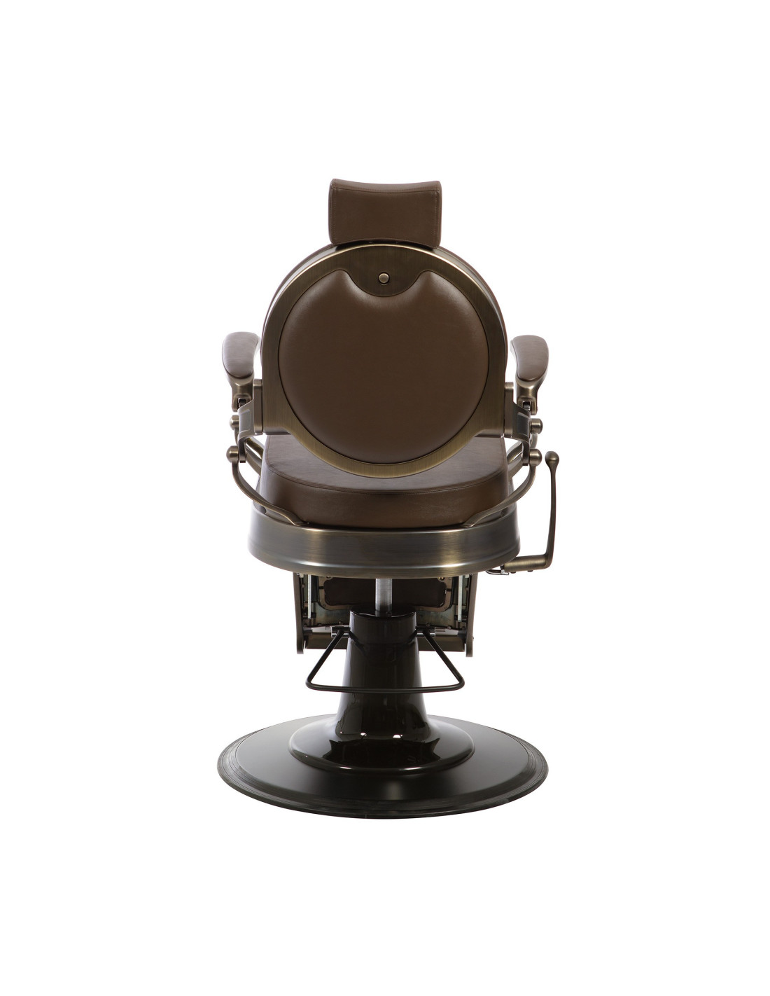 Silla de barbero vintage Florence para hombre, color bronce y marrón