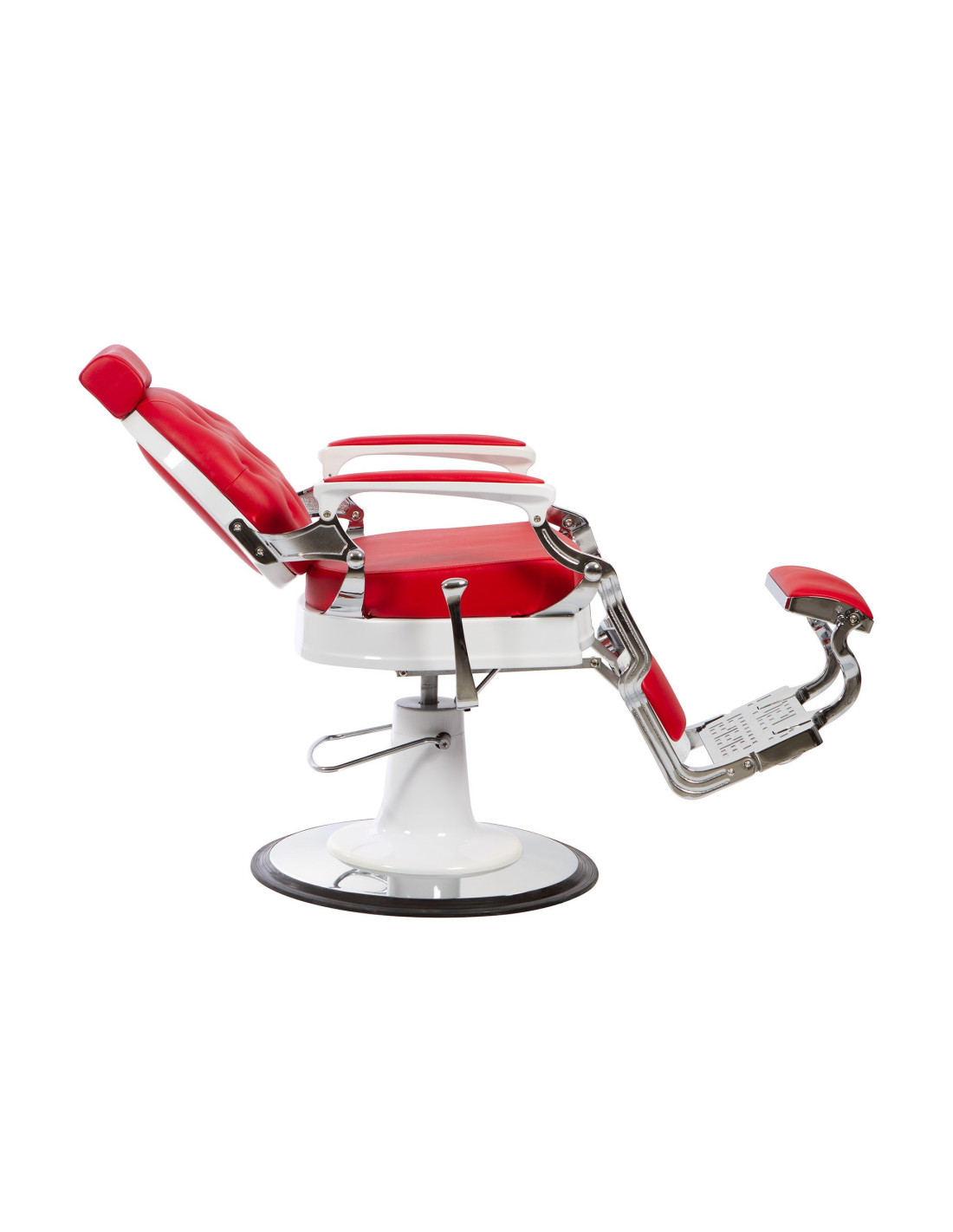Florence Rot-Weißer Barberstuhl – Retro-Look & professioneller Komfort 