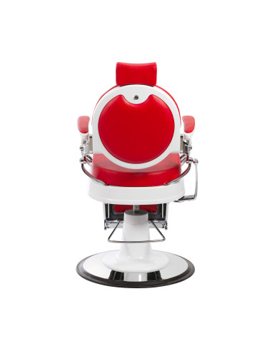 Florence Rot-Weißer Barberstuhl – Retro-Look & professioneller Komfort 