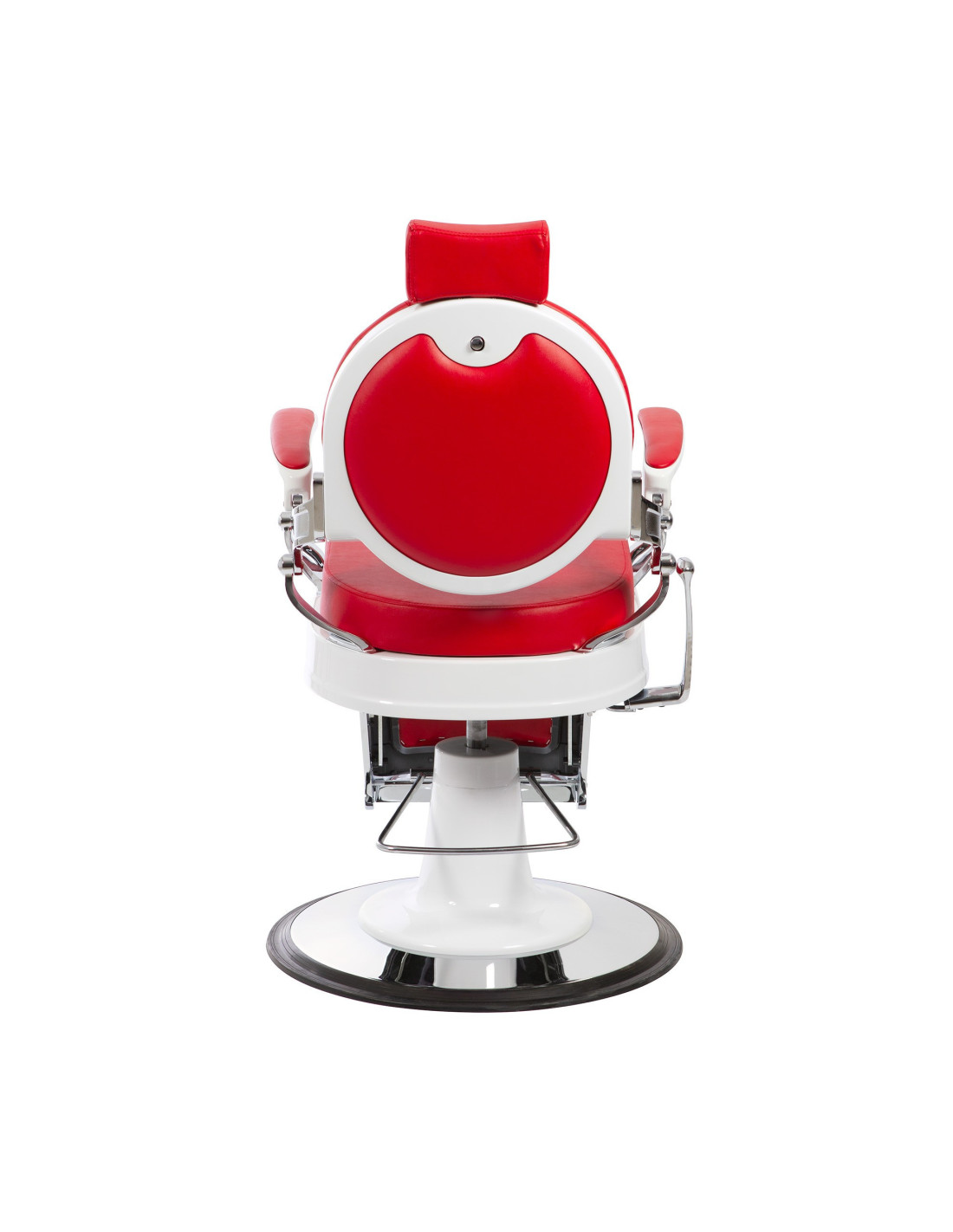 Florence Red & White Barber chair – Retro Look & Professional Comfort 