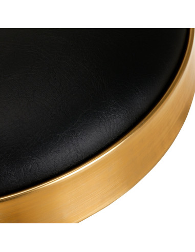 Tabouret Luxe Gold Lusso Noir|Élégance et Confort Professionnel