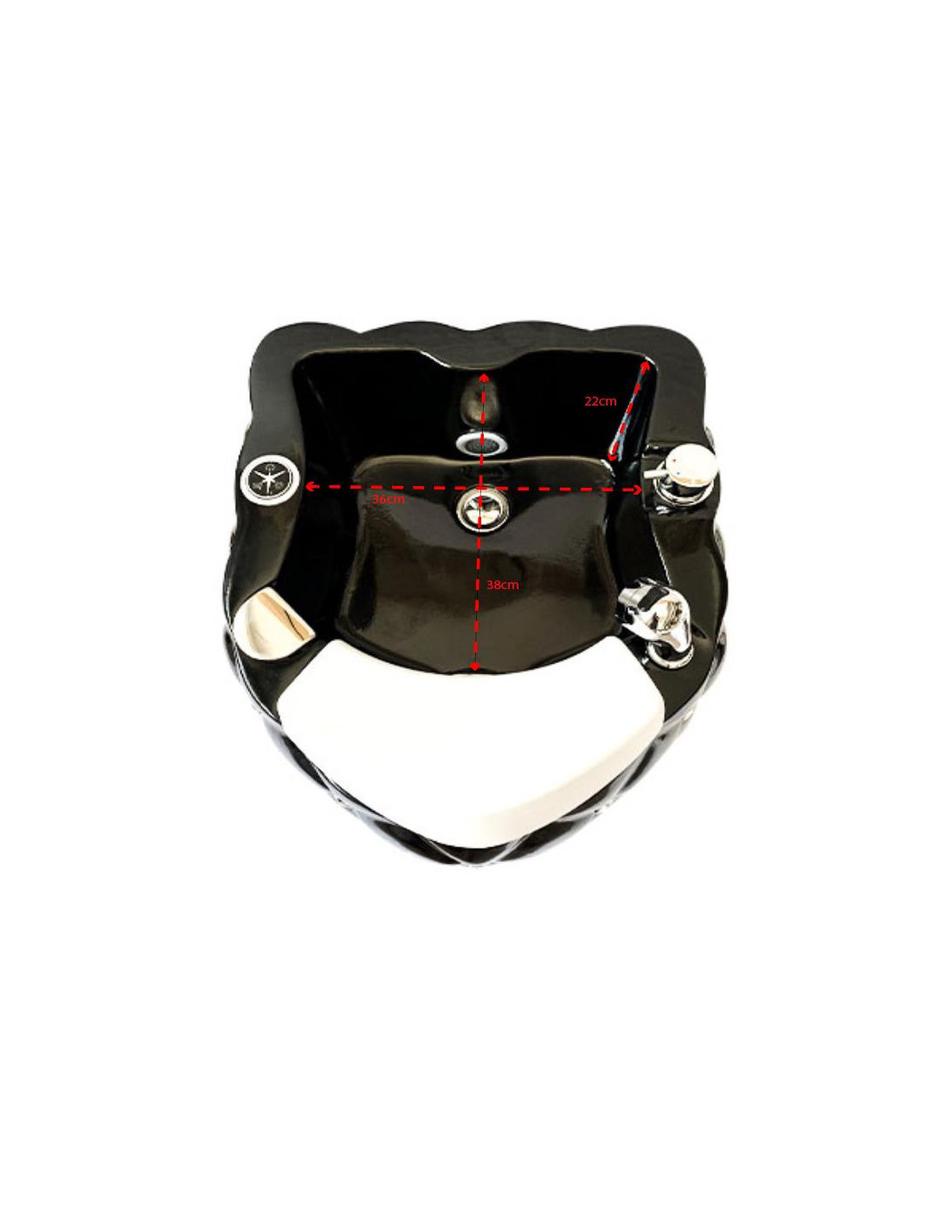 Lavabo pedicure nero diam spa