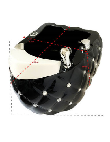 Baño de pies pedicura negro lavabo diam spa