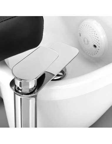 SPA PEDICURESTOEL AZZURRO 016C ZWART MET RUG MASSAGE EN HYDRO MASSAGE