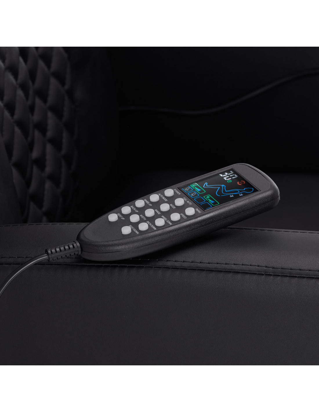 SILLÓN DE PEDICURA SPA AZZURRO 016C NEGRO CON MASAJE DE ESPALDA E HIDRO MASAJE